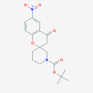 tert-Butyl 6-nitro-4-oxo-3,4-dihydrospiro[1-benzopyran-2,3'-piperidine]-1'-carboxylate