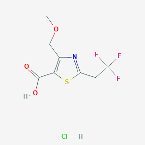 4-(Methoxymethyl)-2-(2,2,2-trifluoroethyl)-1,3-thiazole-5-carboxylic acid hydrochloride