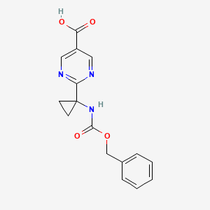 2-(1-{[(Benzyloxy)carbonyl]amino}cyclopropyl)pyrimidine-5-carboxylic acid