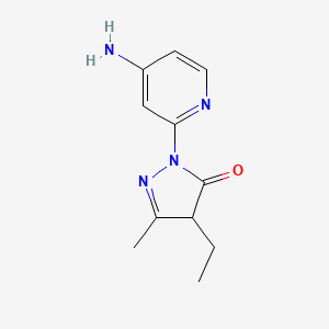 1-(4-Aminopyridin-2-yl)-4-ethyl-3-methyl-4,5-dihydro-1H-pyrazol-5-one