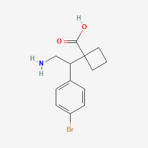 1-[2-Amino-1-(4-bromophenyl)ethyl]cyclobutane-1-carboxylic acid