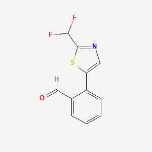 2-[2-(Difluoromethyl)-1,3-thiazol-5-yl]benzaldehyde