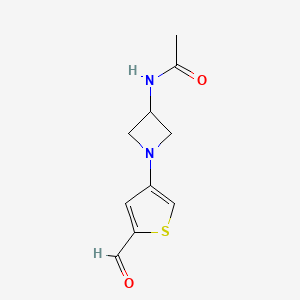 N-[1-(5-Formylthiophen-3-yl)azetidin-3-yl]acetamide