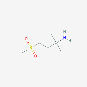 molecular formula C6H15NO2S B1526178 4-甲磺酰基-2-甲基丁烷-2-胺 CAS No. 1250515-16-2