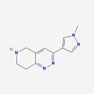 1-Methyl-4-{5H,6H,7H,8H-pyrido[4,3-c]pyridazin-3-yl}-1H-pyrazole