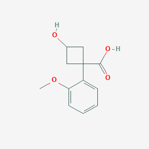 (1S,3s)-3-hydroxy-1-(2-methoxyphenyl)cyclobutane-1-carboxylic acid