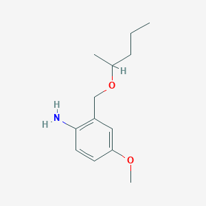 4-Methoxy-2-[(pentan-2-yloxy)methyl]aniline