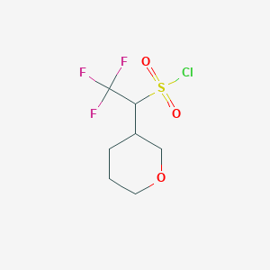 2,2,2-Trifluoro-1-(oxan-3-yl)ethane-1-sulfonyl chloride