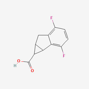 2,5-Difluoro-1H,1AH,6H,6AH-cyclopropa[A]indene-1-carboxylic acid