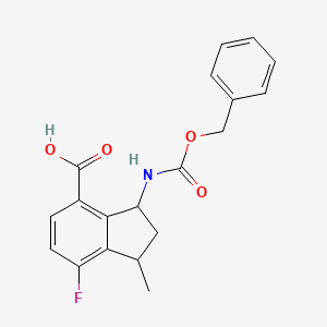 3-{[(benzyloxy)carbonyl]amino}-7-fluoro-1-methyl-2,3-dihydro-1H-indene-4-carboxylic acid