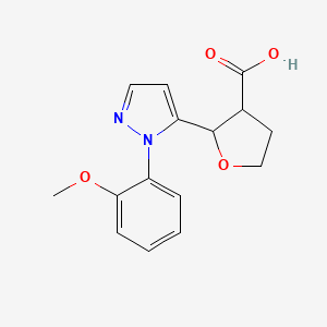 2-[1-(2-methoxyphenyl)-1H-pyrazol-5-yl]oxolane-3-carboxylic acid