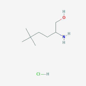 molecular formula C8H20ClNO B1526199 2-氨基-5,5-二甲基己醇盐酸盐 CAS No. 1314930-59-0