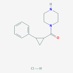 (2-Phenylcyclopropyl)(piperazin-1-yl)methanone hy