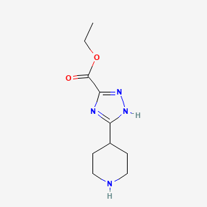 Ethyl 3-(piperidin-4-yl)-1H-1,2,4-triazole-5-carboxylate