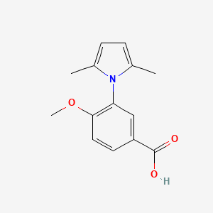 molecular formula C14H15NO3 B1526208 3-(2,5-二甲基-1H-吡咯-1-基)-4-甲氧基苯甲酸 CAS No. 1274929-77-9