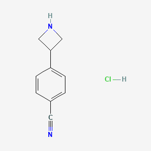 molecular formula C10H11ClN2 B1526210 4-(氮杂环丁-3-基)苯甲腈盐酸盐 CAS No. 94268-29-8