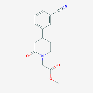 Methyl 2-[4-(3-cyanophenyl)-2-oxopiperidin-1-yl]acetate