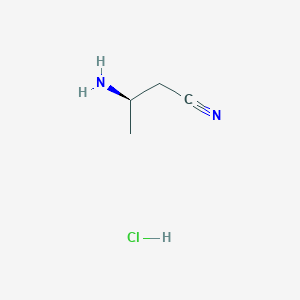 molecular formula C4H9ClN2 B1526212 (R)-3-氨基丁腈盐酸盐 CAS No. 1073666-55-3