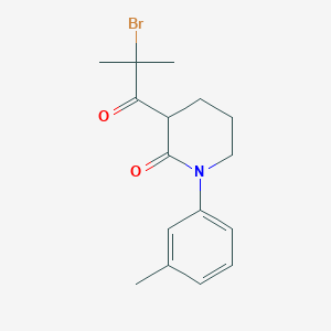 3-(2-Bromo-2-methylpropanoyl)-1-(3-methylphenyl)piperidin-2-one