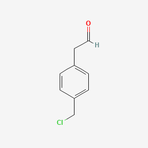 molecular formula C9H9ClO B1526213 2-[4-(氯甲基)苯基]乙醛 CAS No. 1190884-37-7