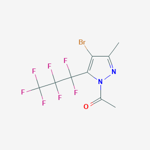 molecular formula C9H6BrF7N2O B1526214 1-乙酰基-4-溴-5-七氟丙基-3-甲基吡唑 CAS No. 232278-00-1
