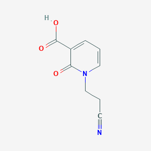 molecular formula C9H8N2O3 B1526217 1-(2-Cyanoethyl)-2-oxo-1,2-dihydropyridine-3-carboxylic acid CAS No. 1053658-31-3