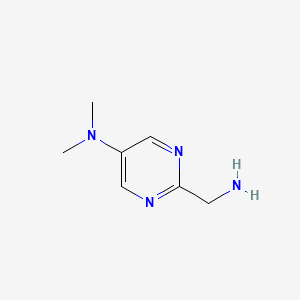 molecular formula C7H12N4 B1526218 2-(氨甲基)-N,N-二甲基嘧啶-5-胺 CAS No. 944902-83-4