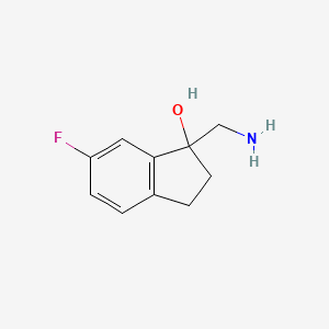 B1526220 1-(Aminomethyl)-6-fluoro-2,3-dihydroinden-1-ol CAS No. 1082399-74-3