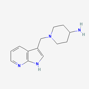 1-({1H-pyrrolo[2,3-b]pyridin-3-yl}methyl)piperidin-4-amine