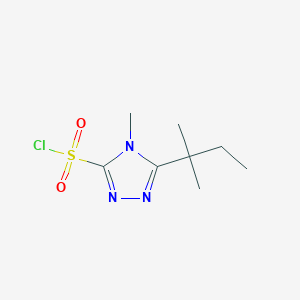 4-Methyl-5-(2-methylbutan-2-YL)-4H-1,2,4-triazole-3-sulfonyl chloride