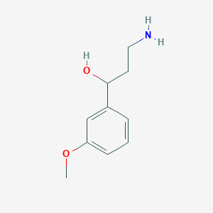 molecular formula C10H15NO2 B1526226 3-Amino-1-(3-methoxyphenyl)propan-1-ol CAS No. 1082502-12-2