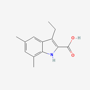 3-Ethyl-5,7-dimethyl-1H-indole-2-carboxylic acid