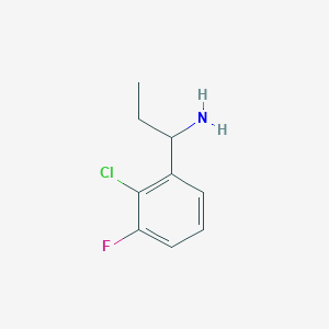 molecular formula C9H11ClFN B1526227 1-(2-Chloro-3-fluorophenyl)propan-1-amine CAS No. 1270562-29-2