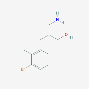 3-Amino-2-[(3-bromo-2-methylphenyl)methyl]propan-1-ol