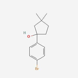 1-(4-Bromophenyl)-3,3-dimethylcyclopentan-1-ol