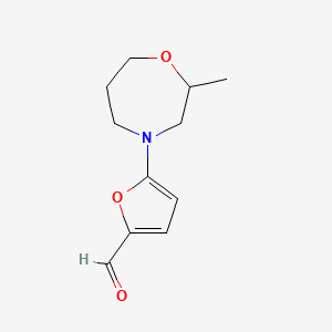 5-(2-Methyl-1,4-oxazepan-4-yl)furan-2-carbaldehyde