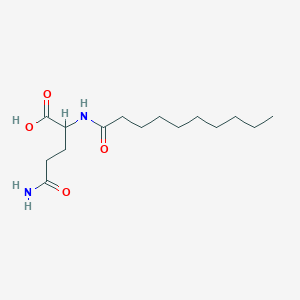 4-Carbamoyl-2-decanamidobutanoic acid