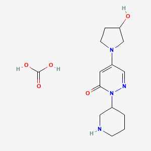 Carbonic acid;5-(3-hydroxypyrrolidin-1-yl)-2-piperidin-3-ylpyridazin-3-one