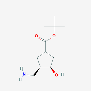 tert-Butyl (3R,4R)-3-(aminomethyl)-4-hydroxycyclopentane-1-carboxylate