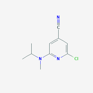 2-Chloro-6-[methyl(propan-2-YL)amino]pyridine-4-carbonitrile