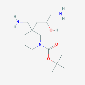 tert-Butyl 3-(3-amino-2-hydroxypropyl)-3-(aminomethyl)piperidine-1-carboxylate