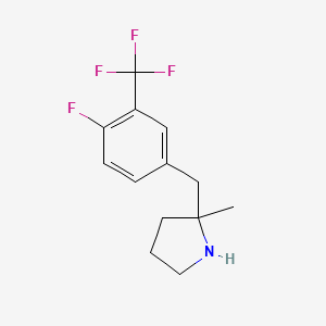 2-{[4-Fluoro-3-(trifluoromethyl)phenyl]methyl}-2-methylpyrrolidine