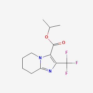 Propan-2-yl 2-(trifluoromethyl)-5H,6H,7H,8H-imidazo[1,2-a]pyridine-3-carboxylate