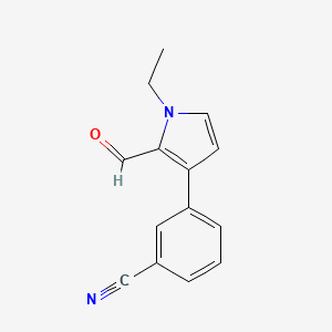 3-(1-Ethyl-2-formyl-1H-pyrrol-3-yl)benzonitrile