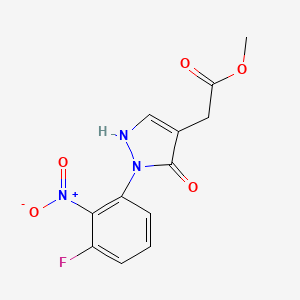 Methyl 2-[2-(3-fluoro-2-nitrophenyl)-3-oxo-2,3-dihydro-1H-pyrazol-4-yl]acetate