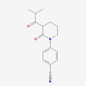 4-[3-(2-Methylpropanoyl)-2-oxopiperidin-1-yl]benzonitrile