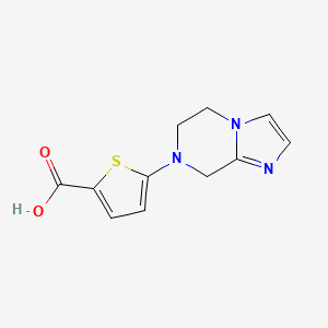 5-{5H,6H,7H,8H-imidazo[1,2-a]pyrazin-7-yl}thiophene-2-carboxylic acid