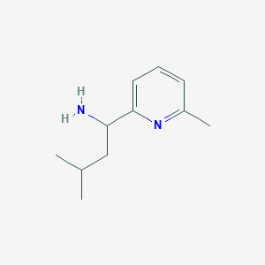 3-Methyl-1-(6-methylpyridin-2-yl)butan-1-amine