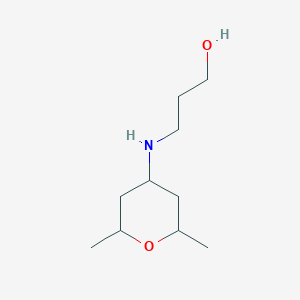 3-[(2,6-Dimethyloxan-4-yl)amino]propan-1-ol