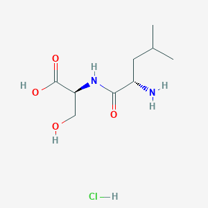 (2S)-2-[(2S)-2-Amino-4-methylpentanamido]-3-hydroxypropanoic acid hydrochloride